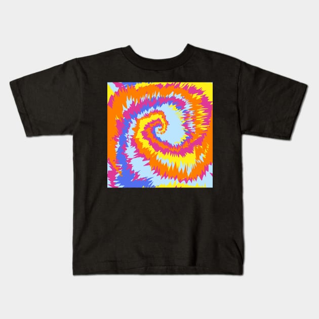 Colorful Tie dye abstract pattern Kids T-Shirt by ilhnklv